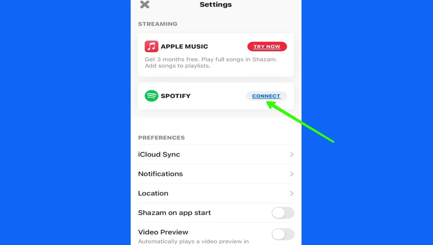 آموزش اتصال برنامه Shazam به Spotify