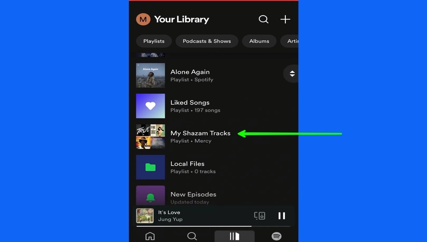 آموزش اتصال برنامه Shazam به Spotify