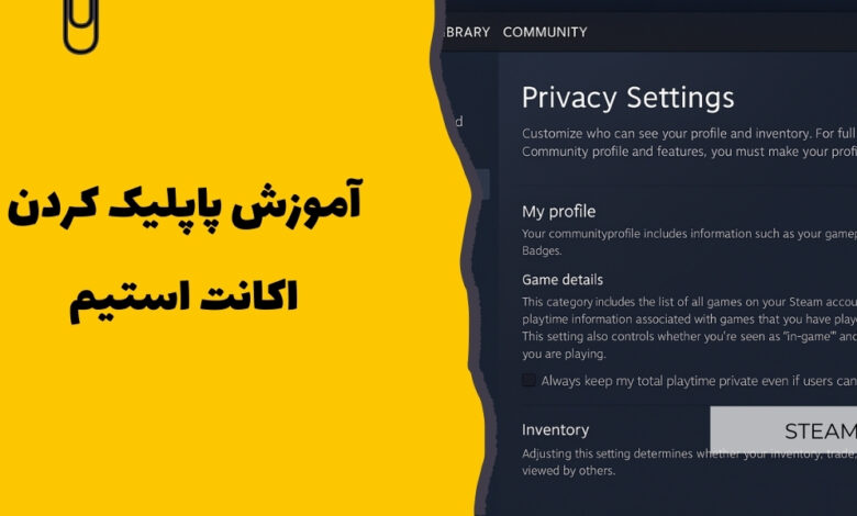 آموزش پاپلیک کردن اکانت استیم