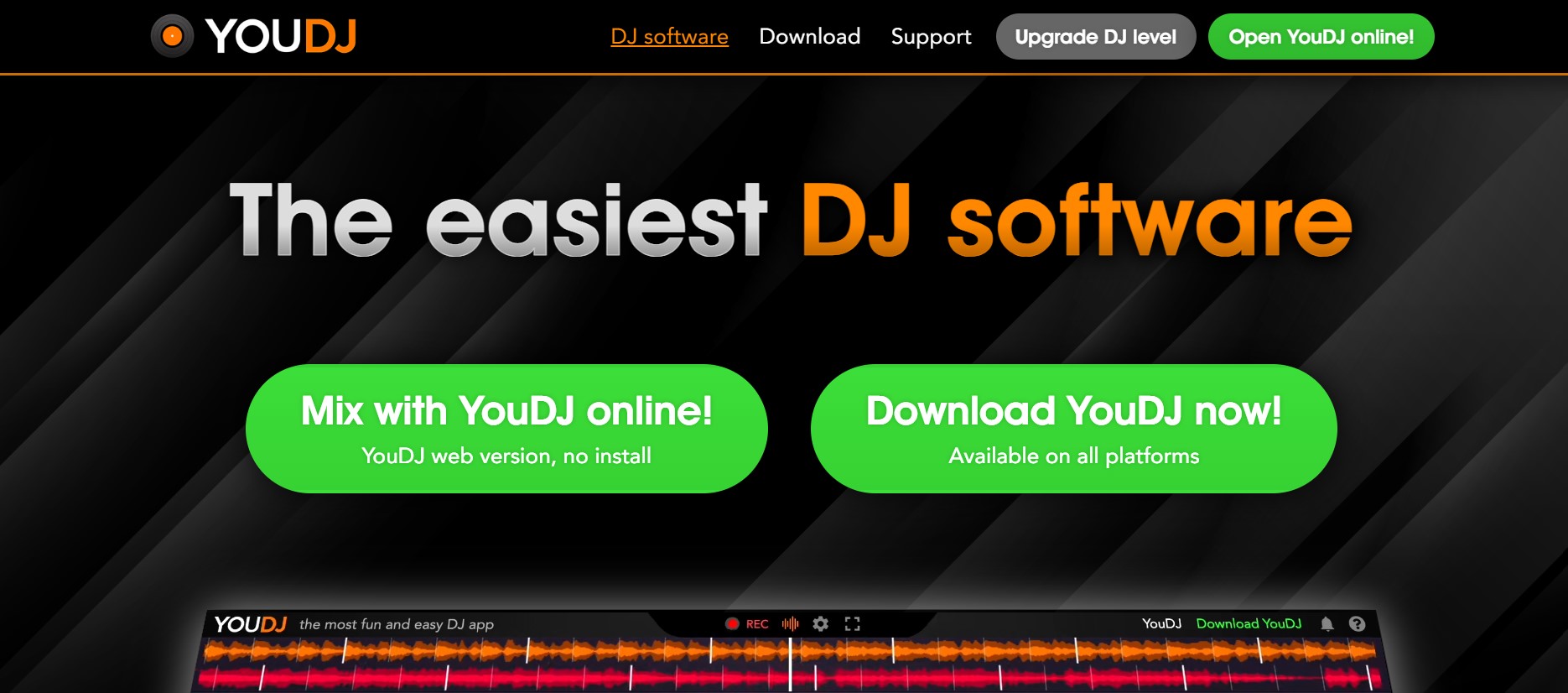 سایت هوش مصنوعی برای دی جی - you.dj